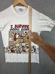 VTG 80s 90s I Survived Hong Kong Souvenir Tourist T-Shirt Medium Dim Sum Shirts