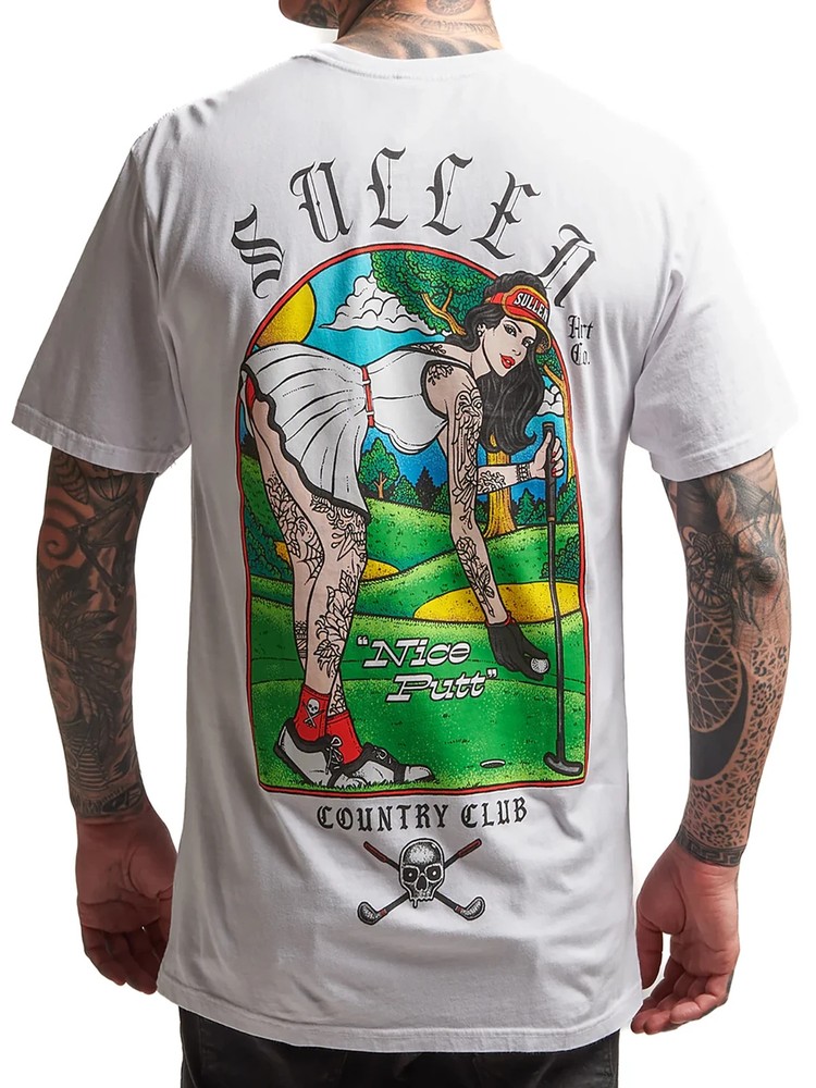 Sullen Men’s Nice Putt Short Sleeve Premium T-shirt Tattoo Girl Golfing Tee FORE
