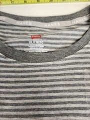 Lot 3Hanes t-shirt Mens XL Shirts 1 Short /2 Long Sleeve Hanes Striped Red White