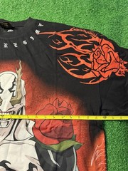 Civil Regime x Jujutsu Kaisen Cursed Rose Graphic Oversized Tee Black Red Large