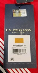 U.S. Polo Assn. Mens USPA Large Red Graphic Short Sleeve T-Shirt