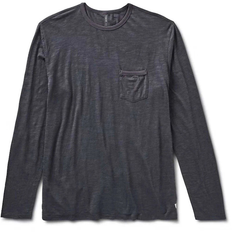 Vuori Men’s Rise Long Sleeve Pocket Tee Shirt Gray Size XLarge V1001 (A2)