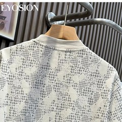Men’s Houndstooth Camouflage Print T-Shirt Summer Short Sleeve Casual Tee Top
