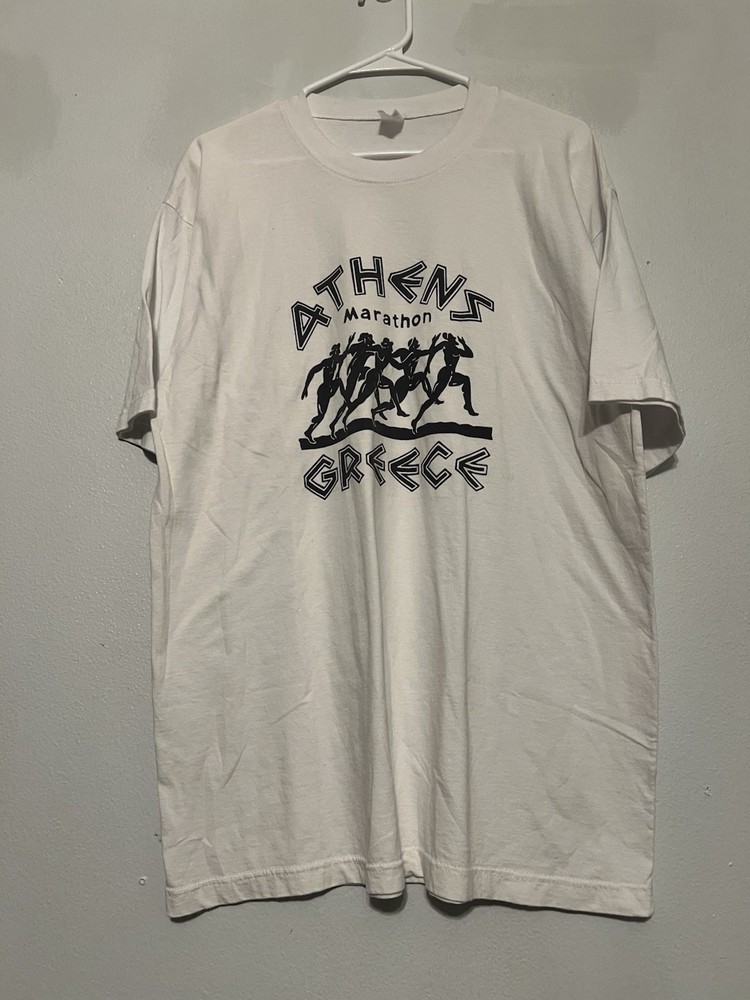 ATHENS Greece MARATHON T Shirt White XL Sports Classic