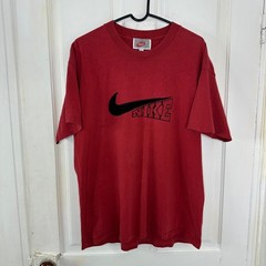 Vintage Nike Embroidered Center Swoosh Spellout Gray Tag USA Red Adult XL Vtg