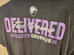 Taco Bell Delivery Grub Hub Employee Crew T-Shirt Mens 2XL Fast Mexican Food