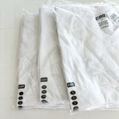 New CSG (3 Pack) Men’s White Basic Vee V-Neck T-Shirt 1800202