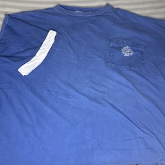 Vintage Robert Bruce Active Sport Tee Mens Blue White Double Cuff Xxl Pocket T