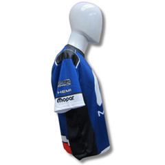 Mopar Logo Blue Racing Jersey T-Shirt Sublimated Print Official Licensed