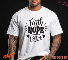 Unisex Retro Faith Hope T-Shirt, Men T shirt,Women T shirt Gift Religion Top