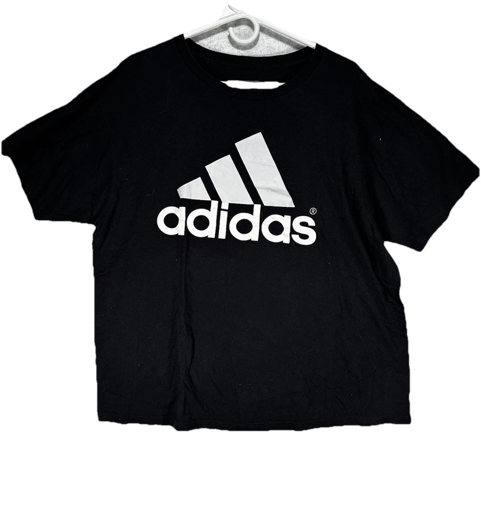 Adidas Black with White Logo Go-To Performance Tee Men’s T-Shirt Size XL
