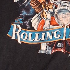 Vintage 3D Emblem Harley Davidson Shirt Rolling Thunder