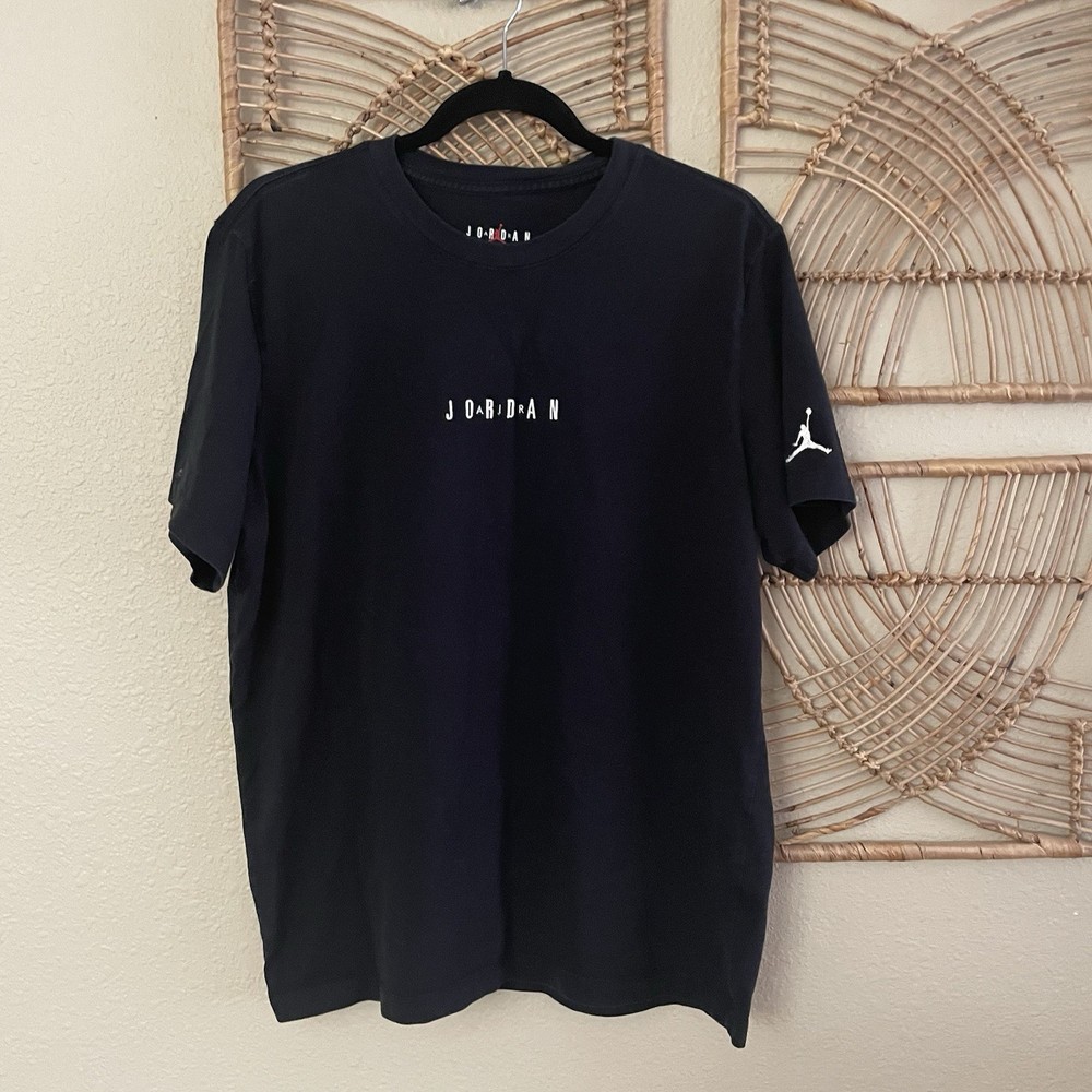 Nike Jordan Air T-Shirt Tee Black DM3182-010 100% Cotton Men’s Size L