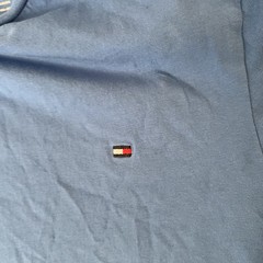 Tommy Hilfiger T Shirt Blue Flag Logo Short Sleeve Tee Mens L