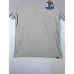 Eddie Bauer Mens Walk On The Wild Side Bear Graphic Tee Tan Size M Short Slv