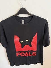 Foals Collected Rework T Shirt Unisex Size L Upside Down Cat