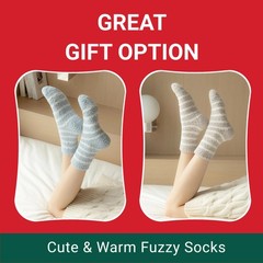 Women Fuzzy Slipper Socks Microfiber Soft Warm Cozy Plush Fluffy Fleece Winter