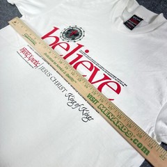 Apostle Clothing Collection Shirt Mens L White Jesus Believe King Made in USA