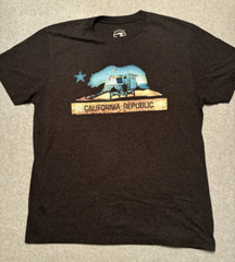 Ocean Current T-Shirt Men’s Large Black California Republic Lifeguard Stand Tee