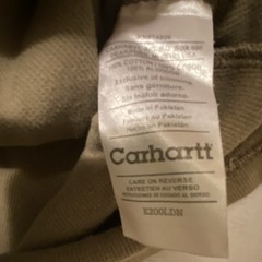Carhartt Men’s L Tan Long Sleeve Henley Cotton Knit T-Shirt K200LDN