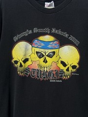 Rare Vintage 2001 Sturgis J&B Sales Stedman Hanes Large Harley triple skull
