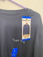 Hang Ten Men Long Sleeve Sun Tee UPF 50+ Quick-dry fabric, Lightweight Dark Blue
