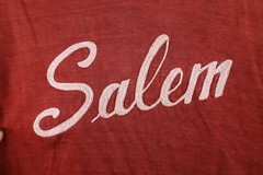 Vintage 40s 50s Mens S Rayon Durene Knit Chain Stitch Salem Jersey T-Shirt USA