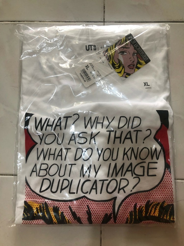 UNIQLO x Roy Lichtenstein UT T-SHIRT white XL Extra Large new with tags