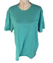 Greg Norman Pocket T Shirt Men’s XL Teal Green Fish Logo Casual Workwear Golf