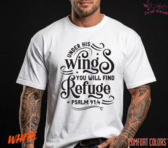 Unisex Psalm 91:4 Bible T-Shirt, Men T shirt,Women T shirt Gift Christian Top