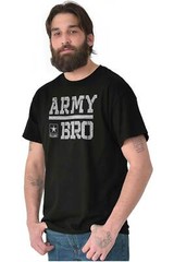 US Army Bro United States Military Star Logo Mens Casual Crewneck T Shirts Tees