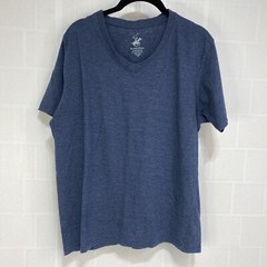 Polo Club T Shirt sz M Navy Heathered V Neck Classic Casual Normcore Minimalist
