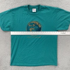 Vintage Hanes Heavyweight 50/50 Men’s L Green T Shirt 1996 Walk In Any Language