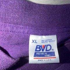 VTG BVD Purple shirt Single stitch Blank Pocket Size X Large 90s