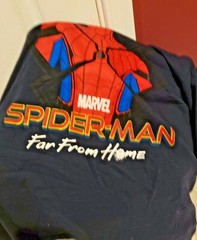 Amazing Spiderman Far From Home Tee T Shirt Marvel 2019 2X navy movie Spider-man