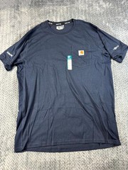 Carhartt Force T Shirt Men Large Black Relaxed Fit Midweight Pocket Short Sleeve
