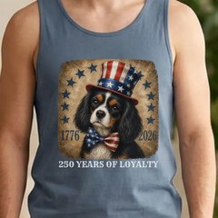 Tricolor Dog Patriotic Tank Top