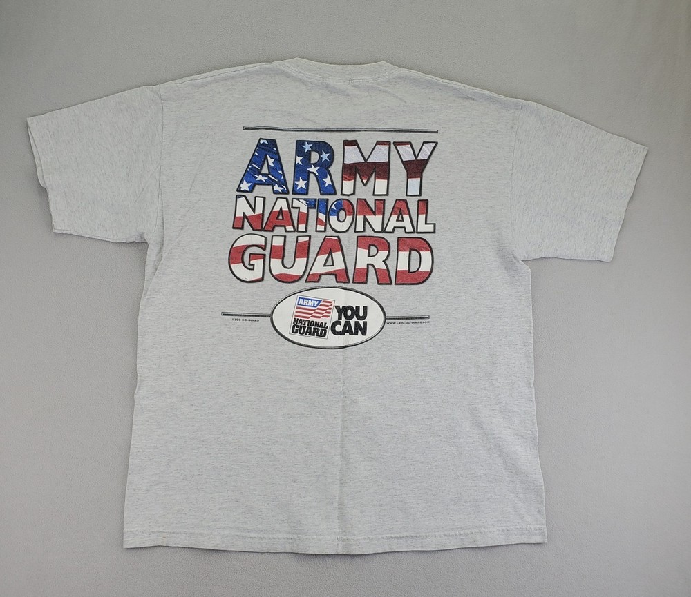 Army National Guard Shirt Mens XL Gray Graphic Military Recruiting Tee