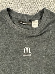 McDonalds Employee Uniform T-Shirt Medium Gray Short Sleeve Work Fast Food