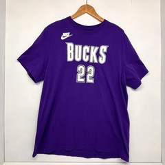Nike Milwaukee Bucks Khris Middleton Purple Hardwood Classics T-Shirt Men’s XL