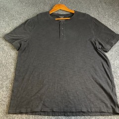 Vince Henly Shirt Mens Extra Large Gray 100% Cotton Short Sleeve Soft Casual