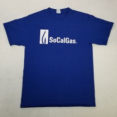 SoCalGas Logo #TeamSoCalGas Graphic T-Shirt Men’s Blue Medium Classic Casual