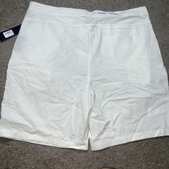 NWT PAPER PLANES WHITE DOUBLE PLEATED SHORTS SIZE 3XL MSRP $138