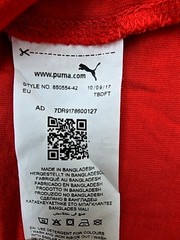 Puma Red Cotton Short Sleeve Crew Neck T-Shirt Mens S