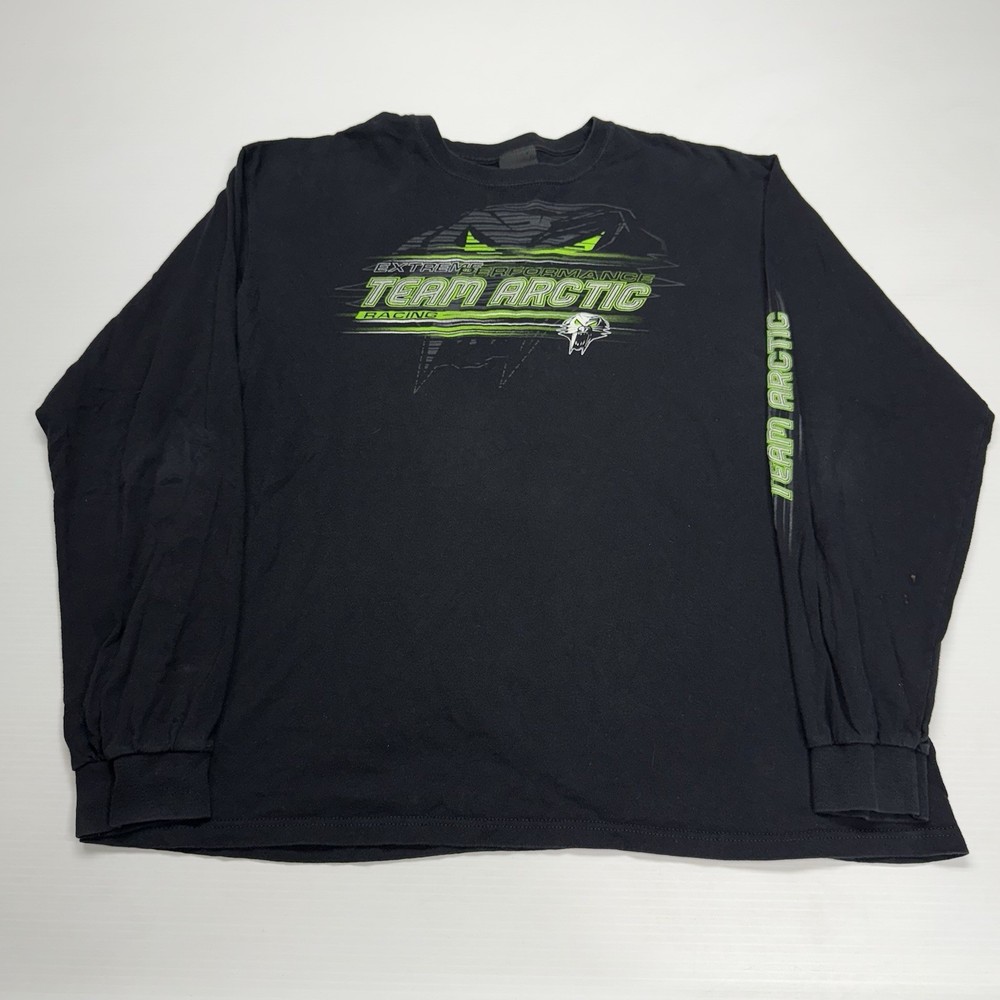 Vtg Arctic Cat Extreme Performance Racing Mens Long Sleeve Shirt XL Black Sport