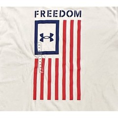 Under Armour Freedom Flag T-Shirt – Men’s, White/Royal, 2XL, #1370810 **NEW**