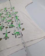 Vintage Lizard Gecko Diving Positions Shirt 90s AOP Jackson Did This (20in)