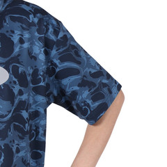 Oakley Enhance Qdevo SS Tee Graphic 4.0 Short Sleeve T-Shirt Blue Print 2XLarge