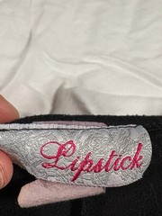 Vintage Lipstick Paris France Sz Large L Shirt Sparkle Red Flashy Low Cut (A28)