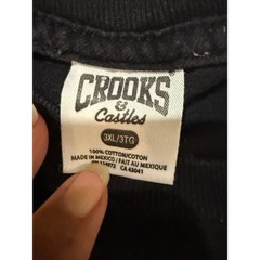 Vintage Crooks & Castles Tee Men 3XL Graphic Black Y2K Streetwear Skater Hip Hop